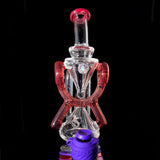 Iridescent glass peak recycler top