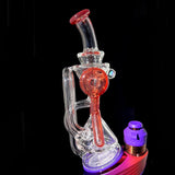 Iridescent glass peak recycler top