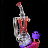 Iridescent glass peak recycler top