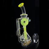 Iridescent glass peak recycler top