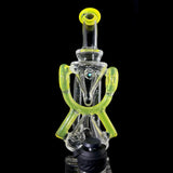 Iridescent glass peak recycler top